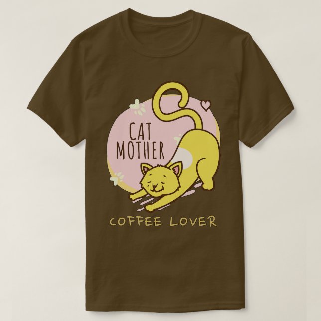 Camiseta Cat Mãe Café Lover 66 (Frente do Design)