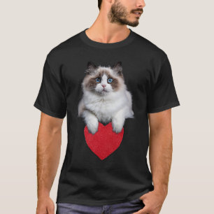 Camiseta Cat Mãe Cat Pai Realista Gato Segurando Grafi Card
