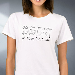 Camiseta Cat Mãe Engraçado Un Deux Trois Catful Kitty Lover