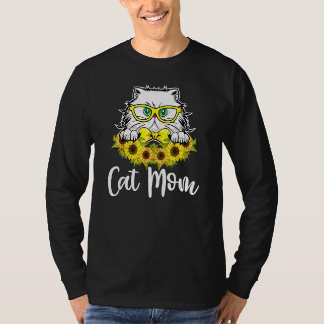 Camiseta Cat Mãe Gato Dia de as mães Gato (Frente)