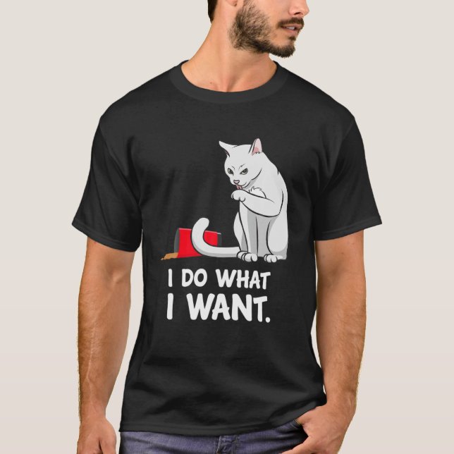 Camiseta Cat Mãe Mulheres Eu Faço O Que Eu Quero (Frente)