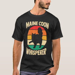 Camiseta Cat Mãe Pai Peles Pelas Pelas Pais Maine Coon Whpe