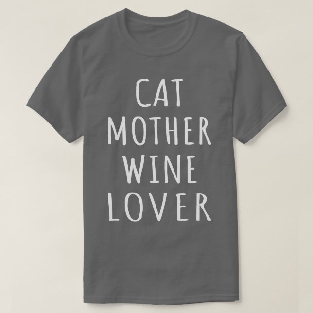 Camiseta Cat Mãe Wine Lover I (Frente do Design)