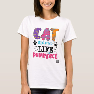 Camiseta Cat Mama A Vida É Puro