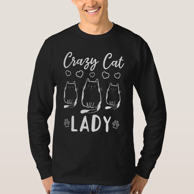 Camiseta Cat Mama Cute Cat   Crazy Cat Lady (Frente)