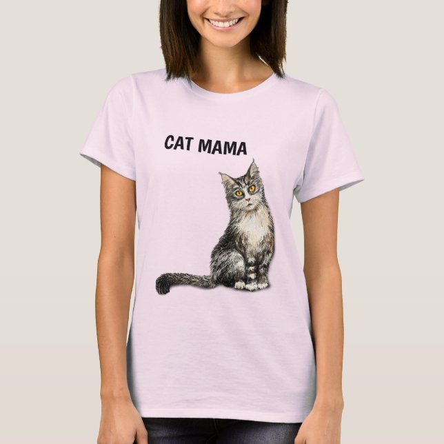 Camiseta CAT MAMA T-Shirt (Frente)