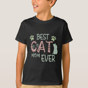 Camiseta Cat Mamãe Sempre Bonita Mede Primeiro Dia de as mã