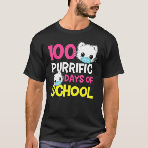 Camiseta Cat Mask Engraçado 100 Dias De Professora Garoto G