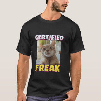 Camiseta Cat Memória Certificada de Cimento de Capa de Gato