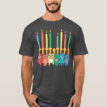 Camiseta Cat Menorah Hanukkah Chanukah Pajama Costume Para<br><div class="desc">Cat Menorah Hanukkah Chanukah Pajama Costume Para Judeu.</div>