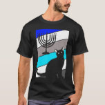 Camiseta Cat Menorah Hanukkah Cute Kitten Chanukah judeu H<br><div class="desc">Gato Menorah Hanukkah Gatinho Feriado Judeu Chanukah.</div>