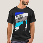Camiseta Cat Menorah Hanukkah Cute Kitten Chanukah judeu H<br><div class="desc">Cat Menorah Hanukkah Cute Kitten Chanukah Feriado Judaico</div>