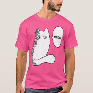 Camiseta Cat Meow Engraçado Saitama Meme