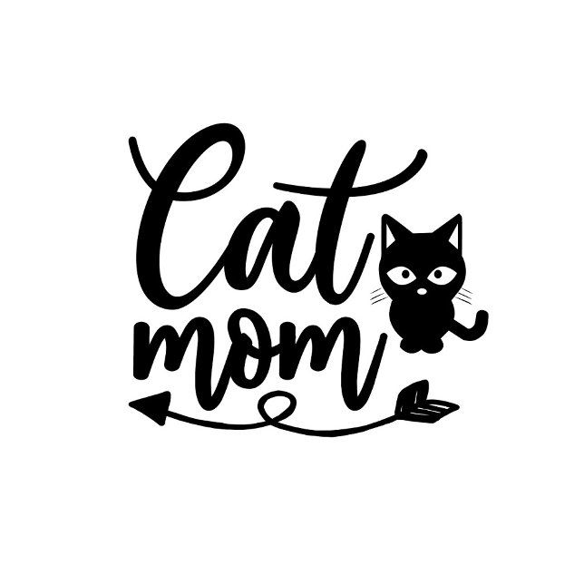 Camiseta Cat Mom  (A playful, animated scene unfolds with a close-up of a white t-shirt featuring a whimsical design.)