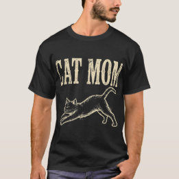 Camiseta Cat Mom – Camiseta de Gato Vintage Distre
