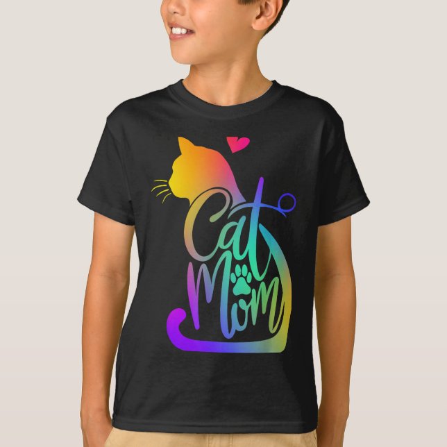 Camiseta Cat Mom Cat Lover Cute Mother's Day Mama I Love My (Frente)