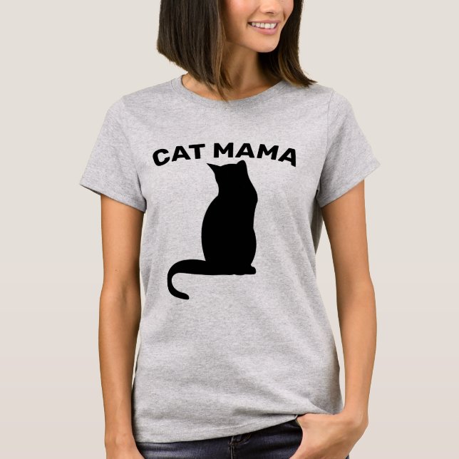 Camiseta CAT MOM (CAT MAMA) MENINAS T-Shirts (Frente)