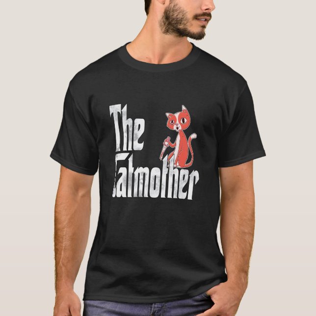 Camiseta Cat Mom Catmother Crazy Knife Cat Mother Kitty Mom (Frente)