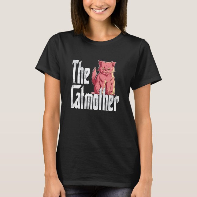 Camiseta Cat Mom Catmother Evil Cat Mother Kitty Mommy (Frente)