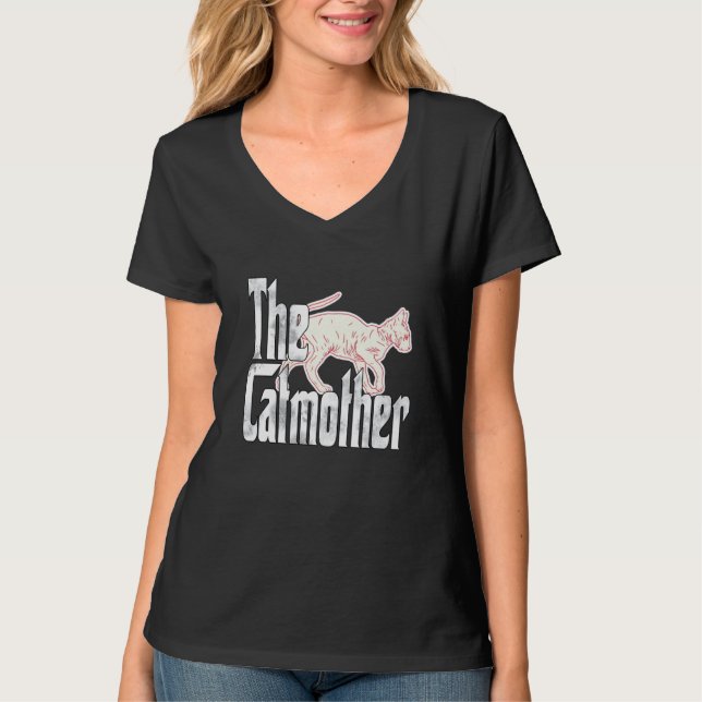 Camiseta Cat Mom Catmother Sphynx Cat Mother Kitty Mommy (Frente)