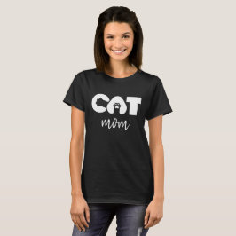 Camiseta Cat Mom – Cute pow com letra de gato