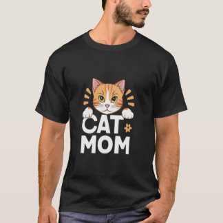 Camiseta Cat Mom For Cute Cats and Cat Lovers