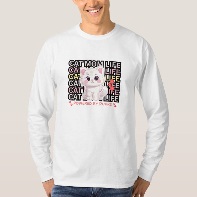 Camiseta Cat Mom Life funny (Frente)