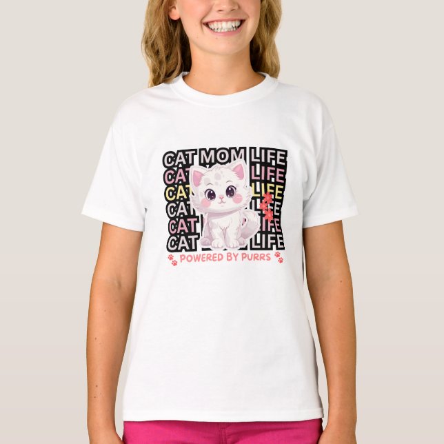 Camiseta Cat Mom Life funny (Frente)