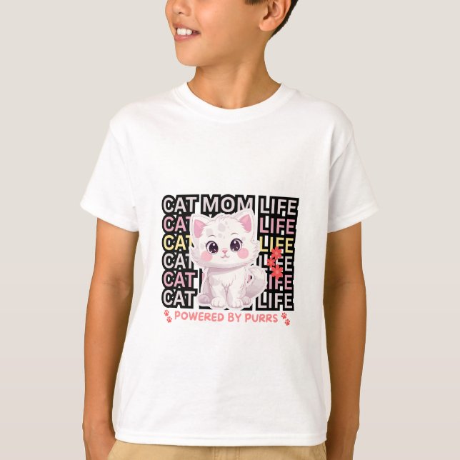 Camiseta Cat Mom Life funny (Frente)