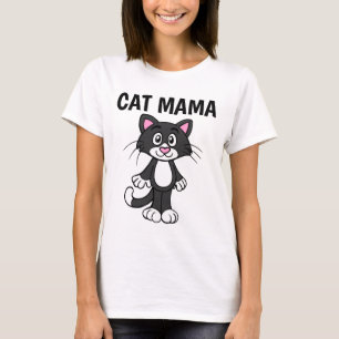 Camiseta CAT MOM, (MAMA) Senhoras Engraçadas T-shirts de g