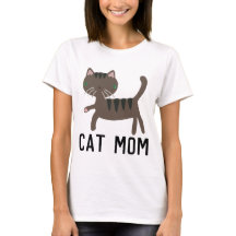 CAT MOM, T-Shirts GATO CINZA