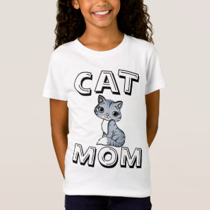 Camiseta CAT MOM, T-Shirts para raparigas