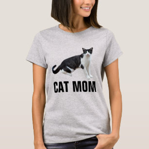 Camiseta CAT MOM, TUXEDO CAT T-shirts