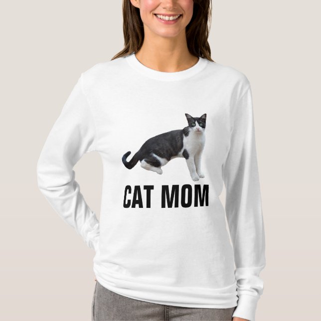 Camiseta CAT MOM, TUXEDO CAT T-shirts (Frente)