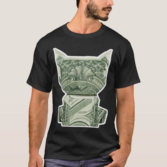 Camiseta Cat Money Origami Cash (Frente)