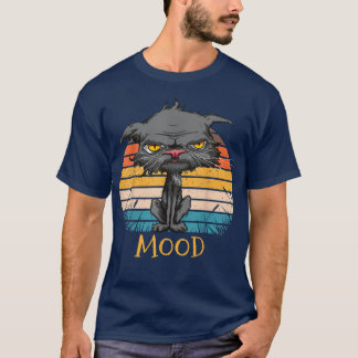 Camiseta Cat Mood Funny Bored Cat Kitten Cat Lovers Retro A