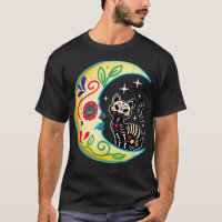 Cat & Moon Sugar Skull Dia de Los Muertos, Dia do 