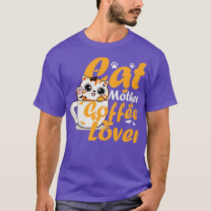 Camiseta Cat Mother Coffee Lover 309