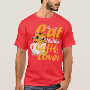 Camiseta Cat Mother Coffee Lover 310