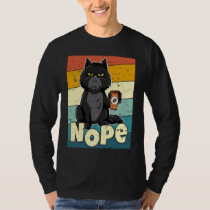Camiseta Cat motif cat café, diversão retrô vintage dizendo