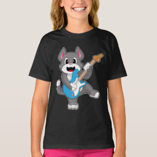 Camiseta Cat Musical Guitar Music