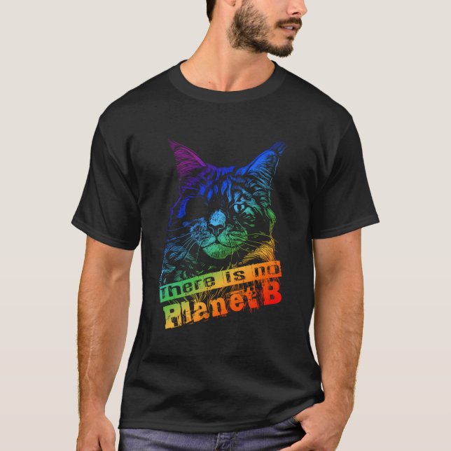 Camiseta Cat Não Existe Planeta B - As Alterações Climática (Frente)