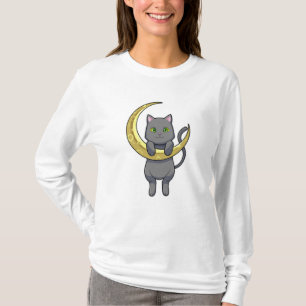 Camiseta Cat Night Moon