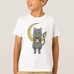 Camiseta Cat Night Moon