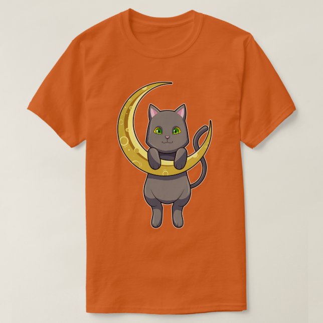 Camiseta Cat Night Moon 2 (Frente do Design)