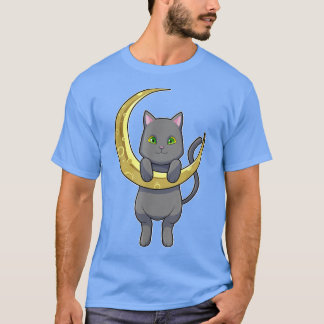 Camiseta Cat Night Moon 391 