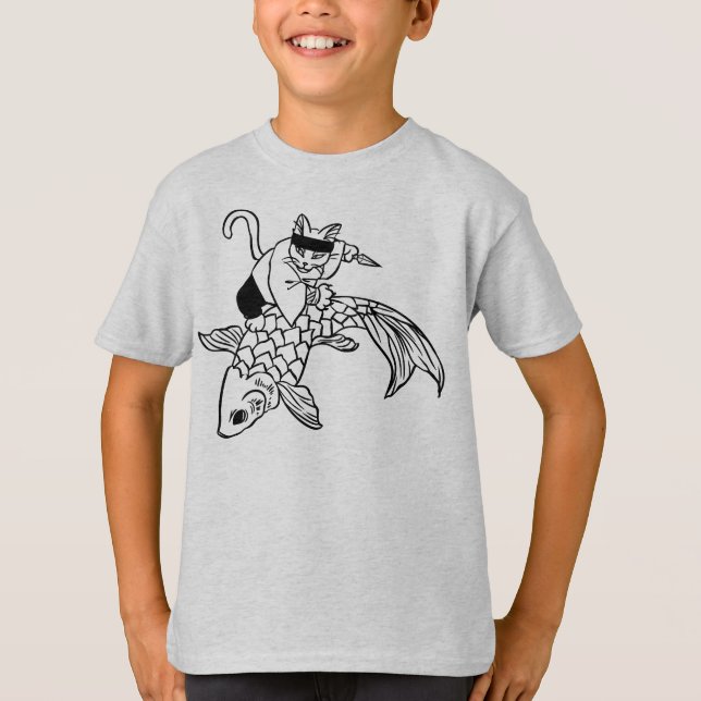Camiseta Cat Nija T-Shirt (Frente)