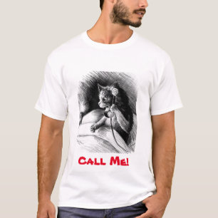 Camiseta Cat no telefone Louis Wain
