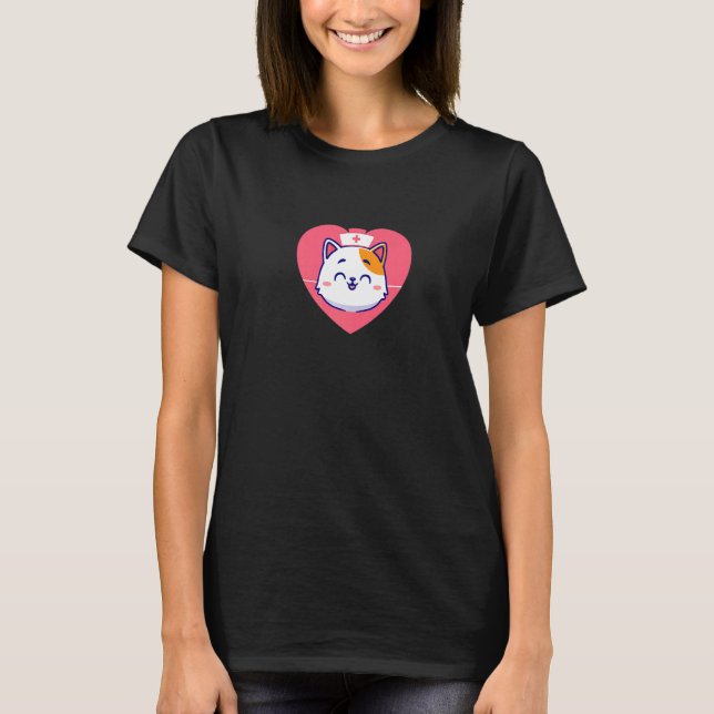 Camiseta cat nurse (Frente)