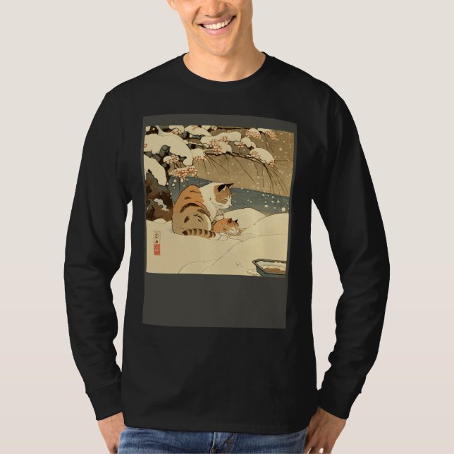 Camiseta Cat Nursing Snow (Frente)